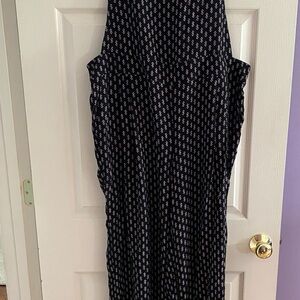 Torrid Black, White, and red Patterned overall Jumpsuit